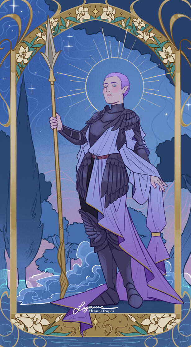 Experimental Illustration, from 130€ This commission option allows me artistic freedom to experiment with my lineart and colouring style. You can expect to receive a full body character art on a simple background with a frame, flat coloured.